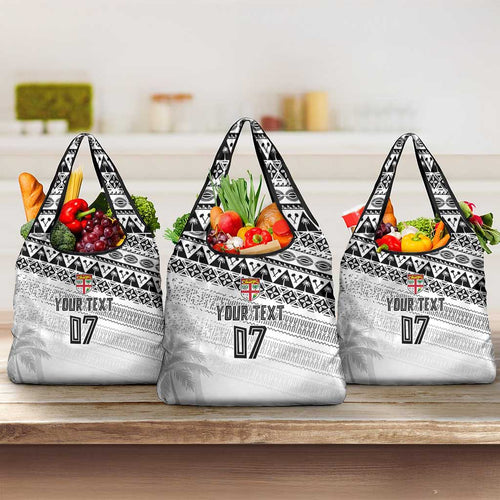 Fiji Rugby Custom Kaiviti Masi Grocery Bag Black - Aussie Hoodie
