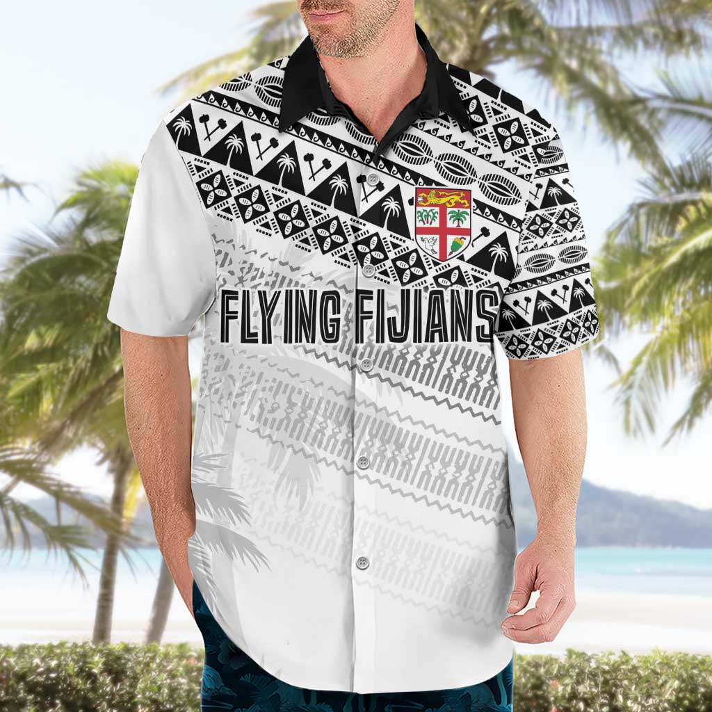 Fiji Rugby Custom Kaiviti Masi Hawaiian Shirt Black - Aussie Hoodie