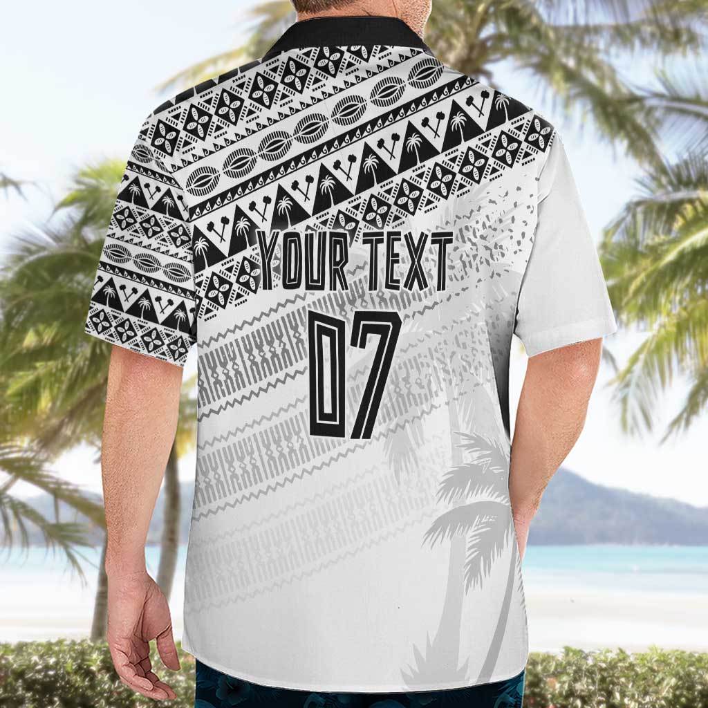 Fiji Rugby Custom Kaiviti Masi Hawaiian Shirt Black - Aussie Hoodie
