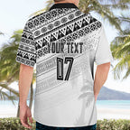 Fiji Rugby Custom Kaiviti Masi Hawaiian Shirt Black - Aussie Hoodie