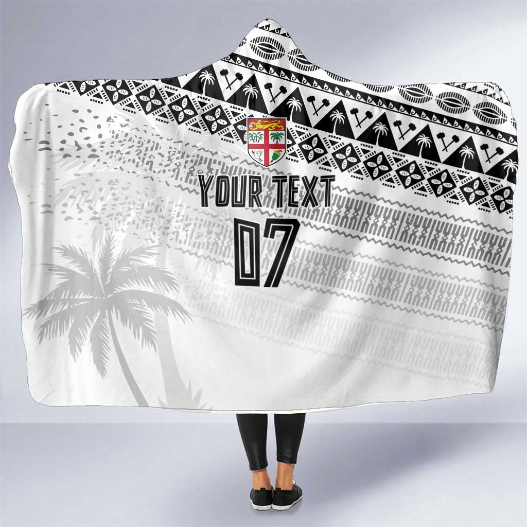 Fiji Rugby Custom Kaiviti Masi Hooded Blanket Black - Aussie Hoodie