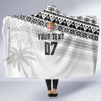 Fiji Rugby Custom Kaiviti Masi Hooded Blanket Black - Aussie Hoodie