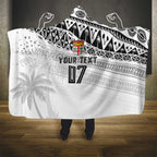 Fiji Rugby Custom Kaiviti Masi Hooded Blanket Black - Aussie Hoodie