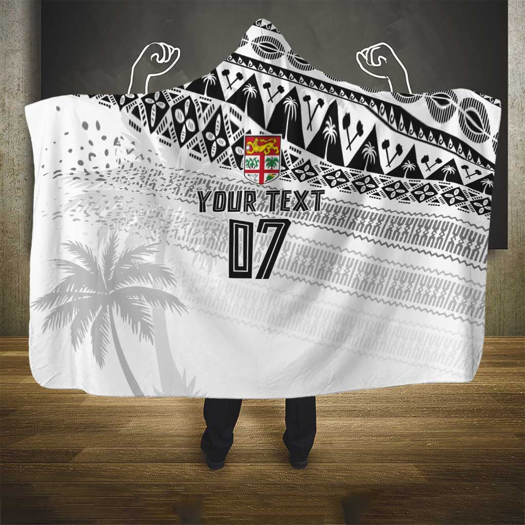Fiji Rugby Custom Kaiviti Masi Hooded Blanket Black - Aussie Hoodie