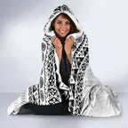 Fiji Rugby Custom Kaiviti Masi Hooded Blanket Black - Aussie Hoodie