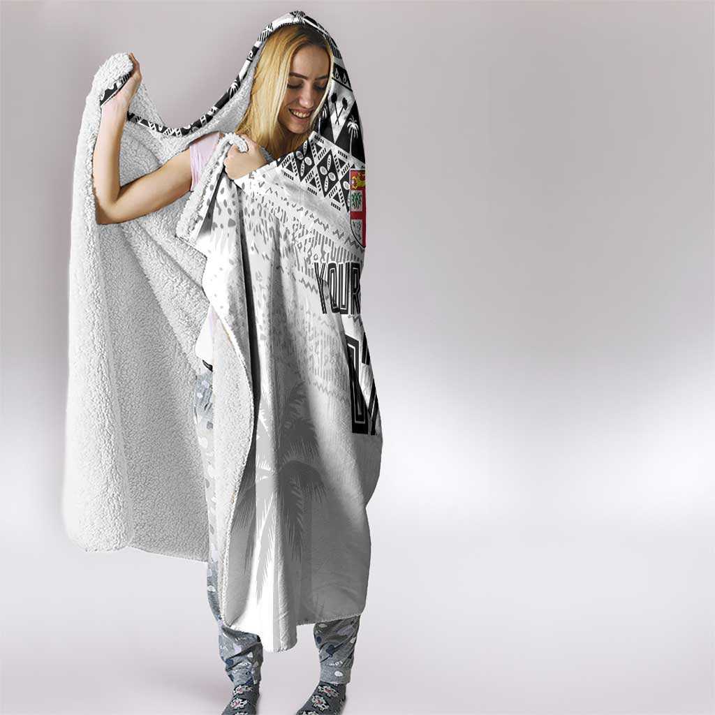 Fiji Rugby Custom Kaiviti Masi Hooded Blanket Black - Aussie Hoodie