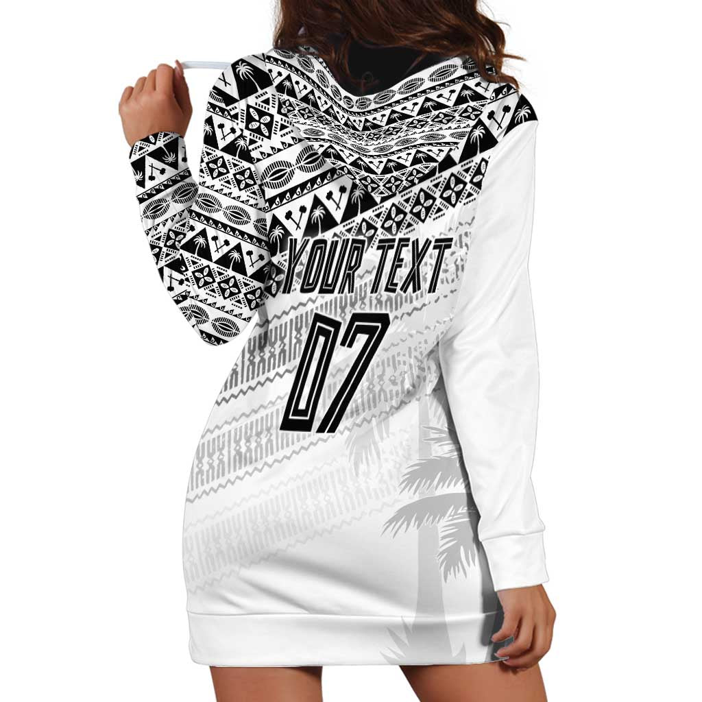 Fiji Rugby Custom Kaiviti Masi Hoodie Dress Black - Aussie Hoodie