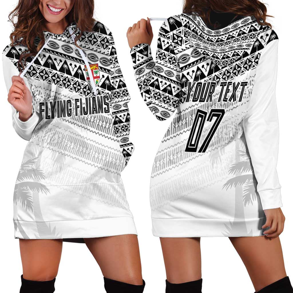 Fiji Rugby Custom Kaiviti Masi Hoodie Dress Black - Aussie Hoodie