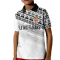 Fiji Rugby Custom Kaiviti Masi Kid Polo Shirt Black - Aussie Hoodie