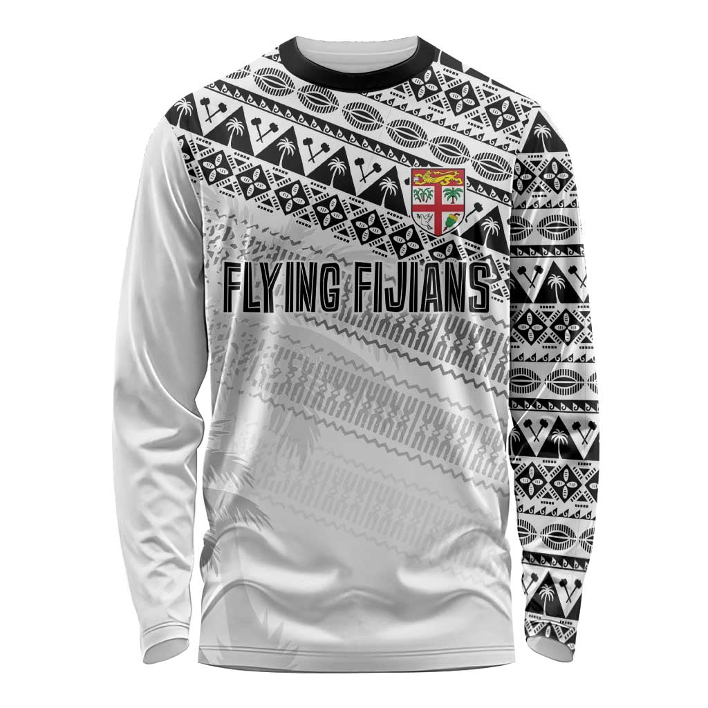 Fiji Rugby Custom Kaiviti Masi Long Sleeve Shirt Black - Aussie Hoodie