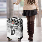 Fiji Rugby Custom Kaiviti Masi Luggage Cover Black - Aussie Hoodie