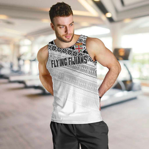 Fiji Rugby Custom Kaiviti Masi Men Tank Top Black - Aussie Hoodie
