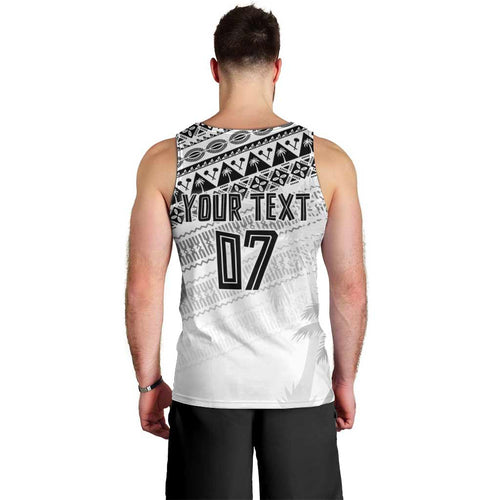 Fiji Rugby Custom Kaiviti Masi Men Tank Top Black - Aussie Hoodie