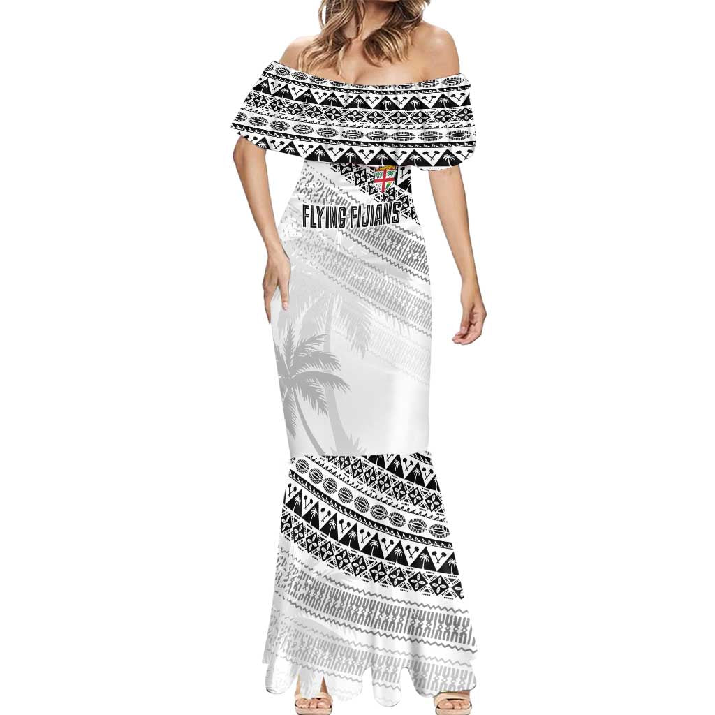 Fiji Rugby Custom Kaiviti Masi Mermaid Dress Black - Aussie Hoodie