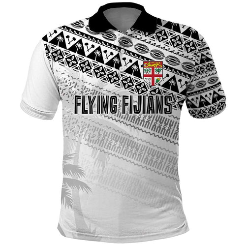 Fiji Rugby Custom Kaiviti Masi Polo Shirt Black - Aussie Hoodie