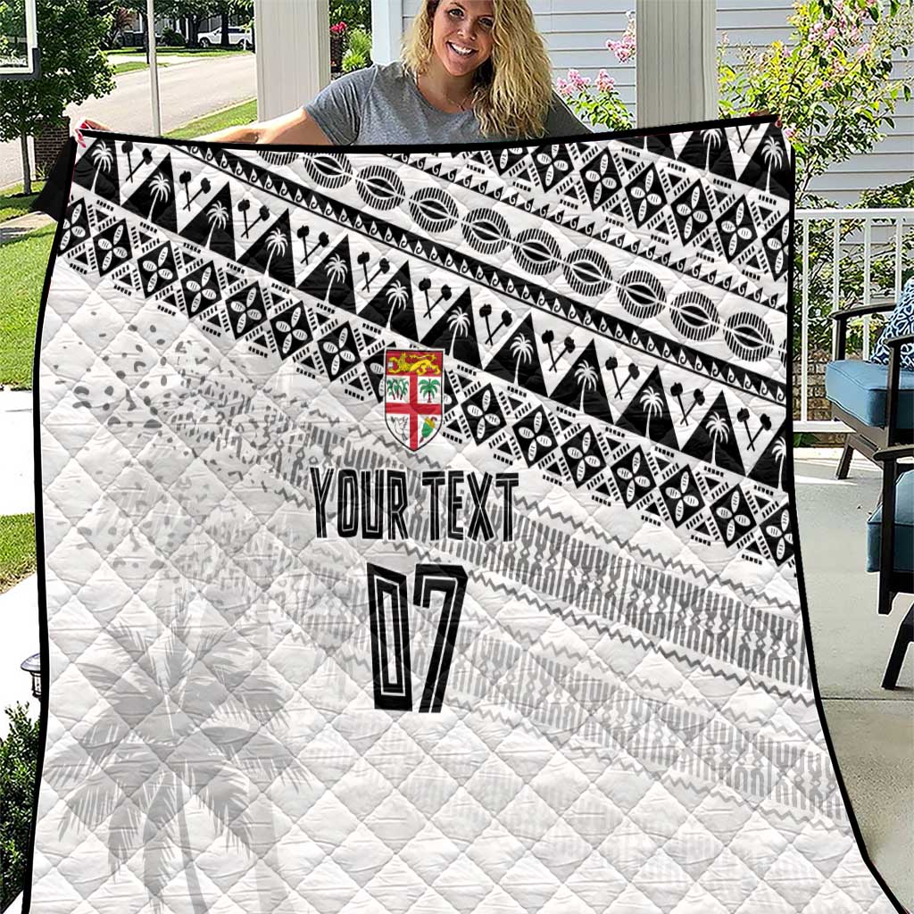 Fiji Rugby Custom Kaiviti Masi Quilt Black - Aussie Hoodie
