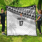 Fiji Rugby Custom Kaiviti Masi Quilt Black - Aussie Hoodie
