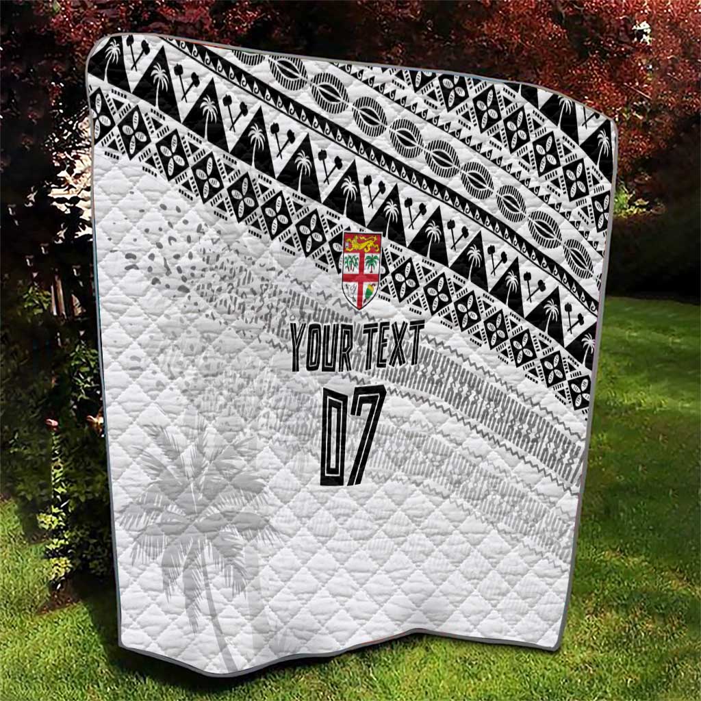 Fiji Rugby Custom Kaiviti Masi Quilt Black - Aussie Hoodie