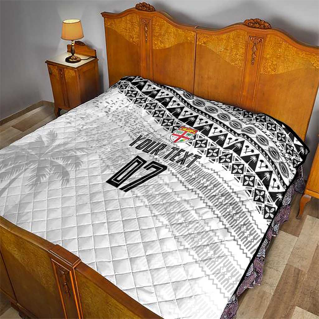 Fiji Rugby Custom Kaiviti Masi Quilt Black - Aussie Hoodie