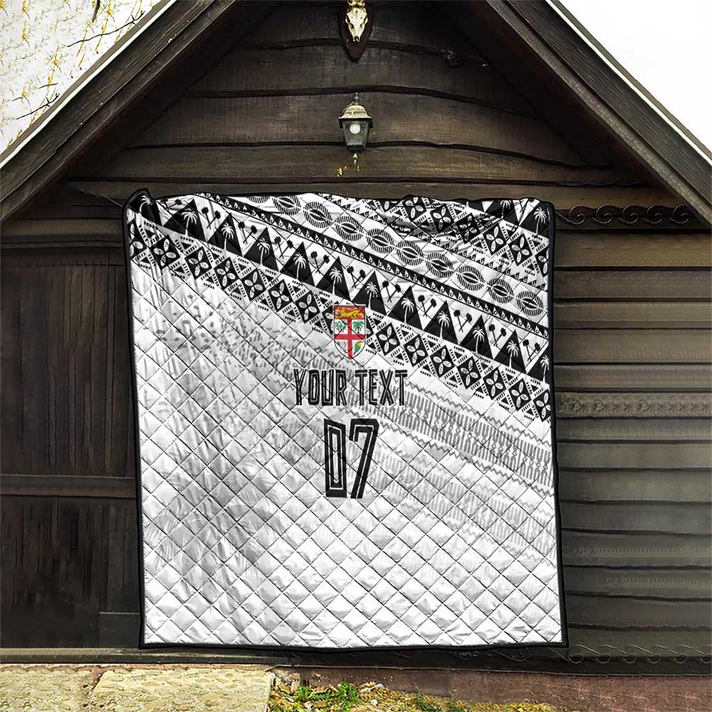 Fiji Rugby Custom Kaiviti Masi Quilt Black - Aussie Hoodie