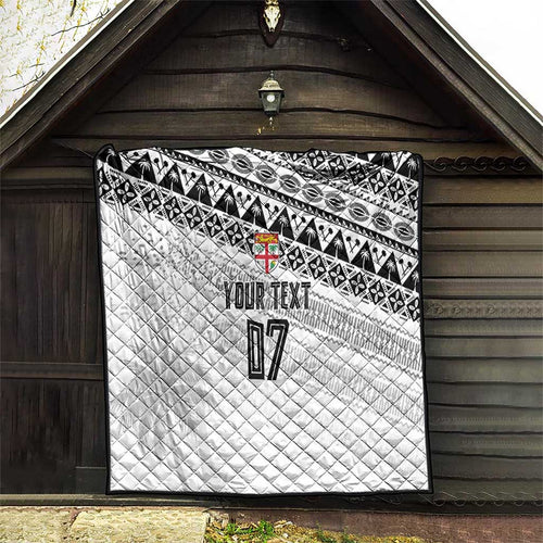 Fiji Rugby Custom Kaiviti Masi Quilt Black - Aussie Hoodie