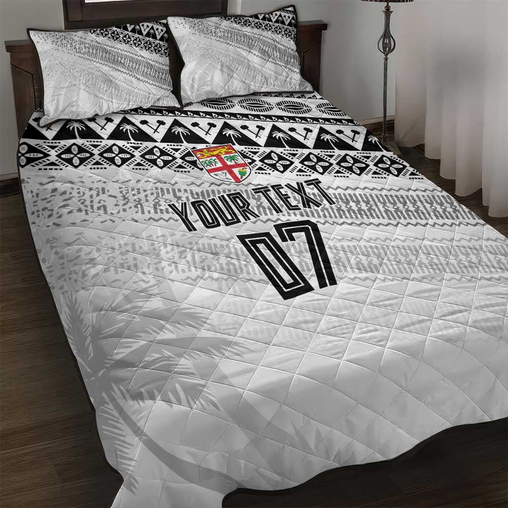 Fiji Rugby Custom Kaiviti Masi Quilt Bed Set Black - Aussie Hoodie