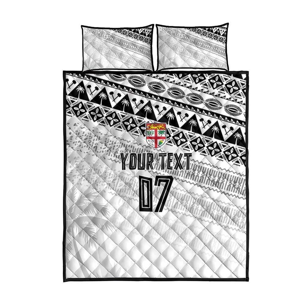 Fiji Rugby Custom Kaiviti Masi Quilt Bed Set Black - Aussie Hoodie