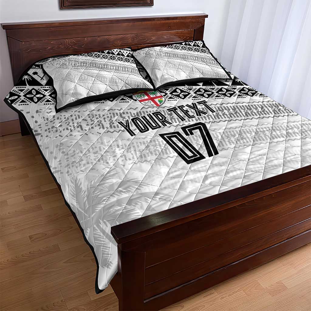 Fiji Rugby Custom Kaiviti Masi Quilt Bed Set Black - Aussie Hoodie