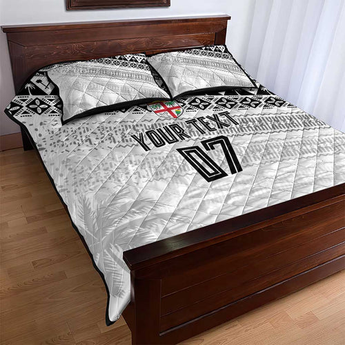 Fiji Rugby Custom Kaiviti Masi Quilt Bed Set Black - Aussie Hoodie