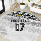 Fiji Rugby Custom Kaiviti Masi Round Carpet Black - Aussie Hoodie