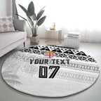 Fiji Rugby Custom Kaiviti Masi Round Carpet Black - Aussie Hoodie