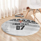 Fiji Rugby Custom Kaiviti Masi Round Carpet Black - Aussie Hoodie