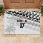 Fiji Rugby Custom Kaiviti Masi Rubber Doormat Black - Aussie Hoodie