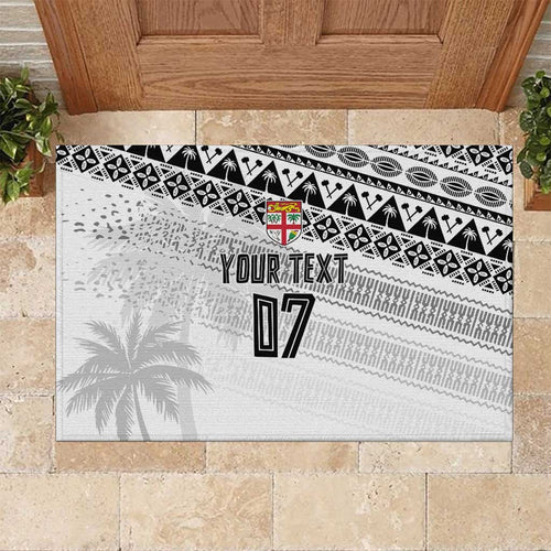 Fiji Rugby Custom Kaiviti Masi Rubber Doormat Black - Aussie Hoodie