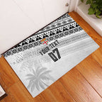 Fiji Rugby Custom Kaiviti Masi Rubber Doormat Black - Aussie Hoodie