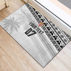 Fiji Rugby Custom Kaiviti Masi Rubber Doormat Black - Aussie Hoodie