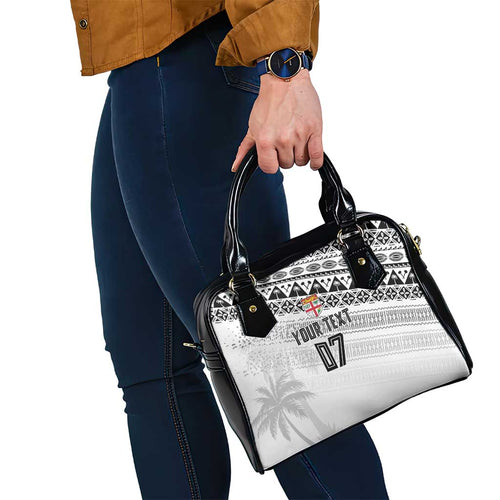 Fiji Rugby Custom Kaiviti Masi Shoulder Handbag Black - Aussie Hoodie