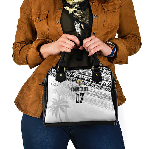 Fiji Rugby Custom Kaiviti Masi Shoulder Handbag Black - Aussie Hoodie