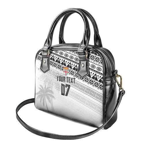 Fiji Rugby Custom Kaiviti Masi Shoulder Handbag Black - Aussie Hoodie
