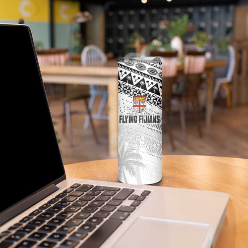 Fiji Rugby Custom Kaiviti Masi Skinny Tumbler Black - Aussie Hoodie
