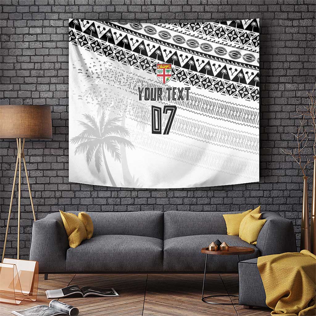 Fiji Rugby Custom Kaiviti Masi Tapestry Black - Aussie Hoodie