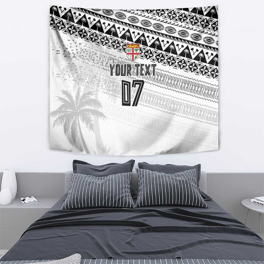 Fiji Rugby Custom Kaiviti Masi Tapestry Black - Aussie Hoodie