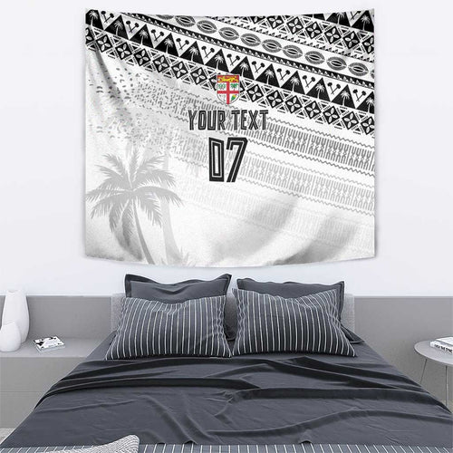 Fiji Rugby Custom Kaiviti Masi Tapestry Black - Aussie Hoodie
