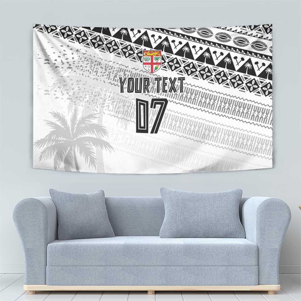 Fiji Rugby Custom Kaiviti Masi Tapestry Black - Aussie Hoodie