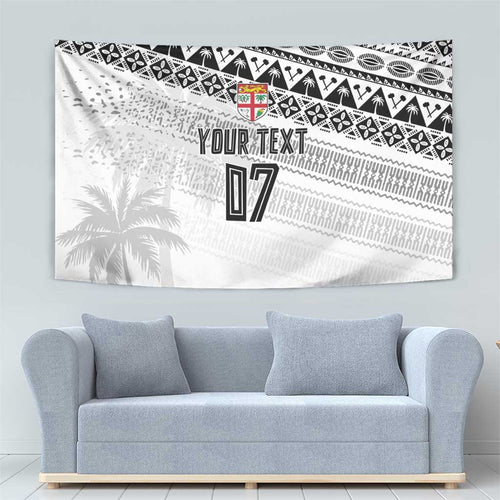 Fiji Rugby Custom Kaiviti Masi Tapestry Black - Aussie Hoodie