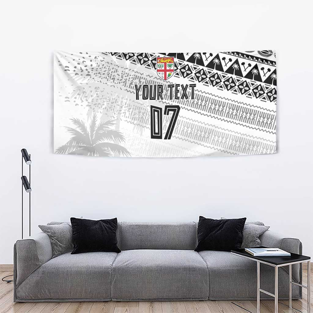 Fiji Rugby Custom Kaiviti Masi Tapestry Black - Aussie Hoodie