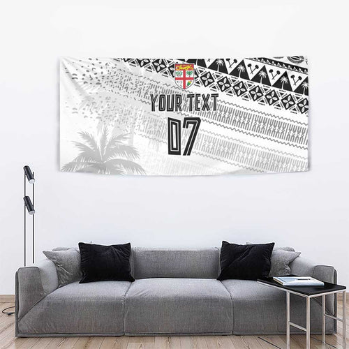 Fiji Rugby Custom Kaiviti Masi Tapestry Black - Aussie Hoodie