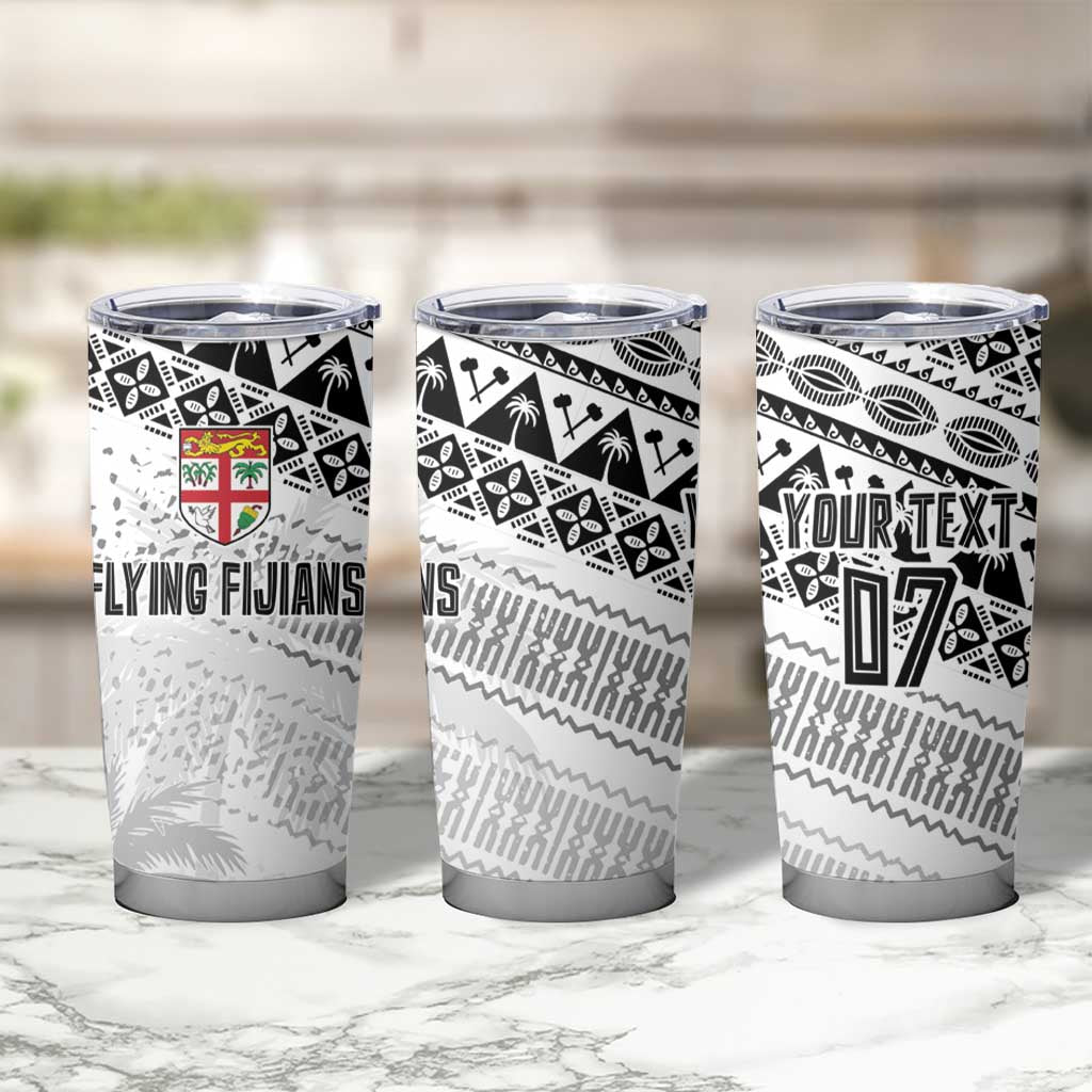 Fiji Rugby Custom Kaiviti Masi Tumbler Cup Black - Aussie Hoodie