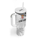 Fiji Rugby Custom Kaiviti Masi Tumbler With Handle Black - Aussie Hoodie