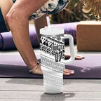 Fiji Rugby Custom Kaiviti Masi Tumbler With Handle Black - Aussie Hoodie